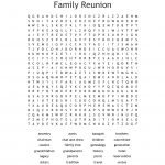 Family Reunion Word Search   Wordmint
