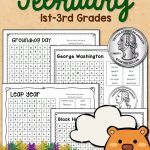 February Word Search Packet | Groundhog Day Activities, Word