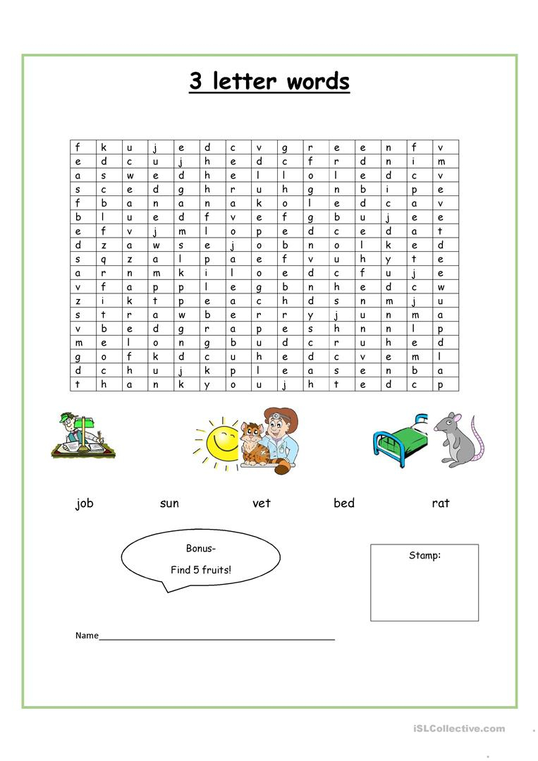 Find The Words! - English Esl Worksheets For Distance