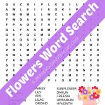 Flowers Word Search Free Printable For Kids | Spring Words