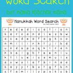 Free Hanukkah Word Search | Holiday Words, Holiday Word