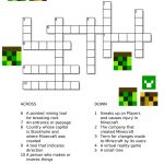 Free Minecraft Crossword Printable | Minecraft, Minecraft