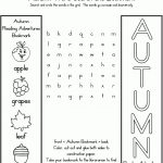 Free Printable Autumn Word Search For Young Children