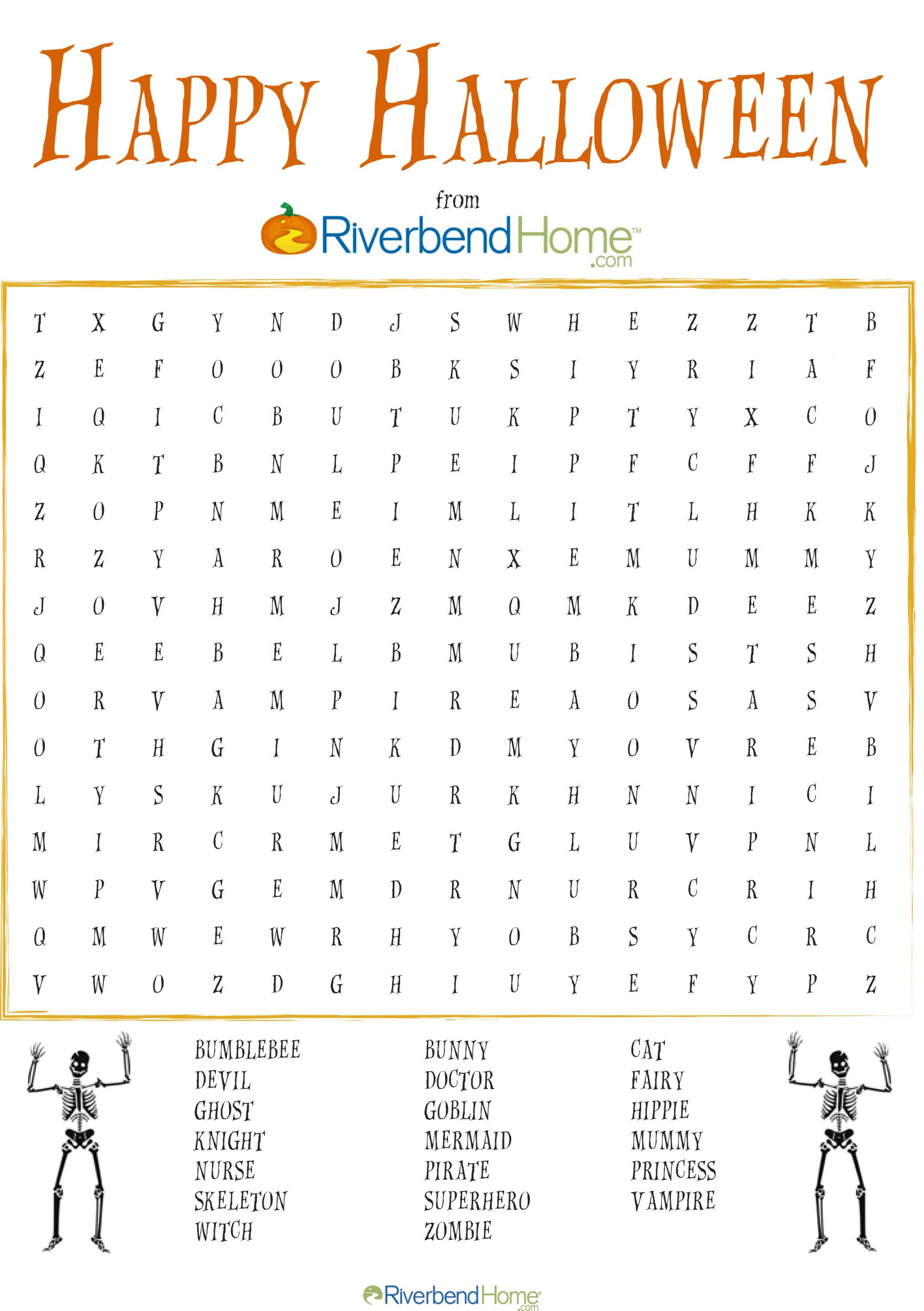 Monster Halloween Word Search Puzzles Printable Bates's Word Search