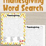 Free Printable Thanksgiving Word Search   American