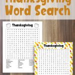 Free Printable Thanksgiving Word Search   American
