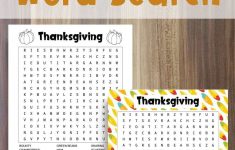Free Printable Thanksgiving Word Search – American