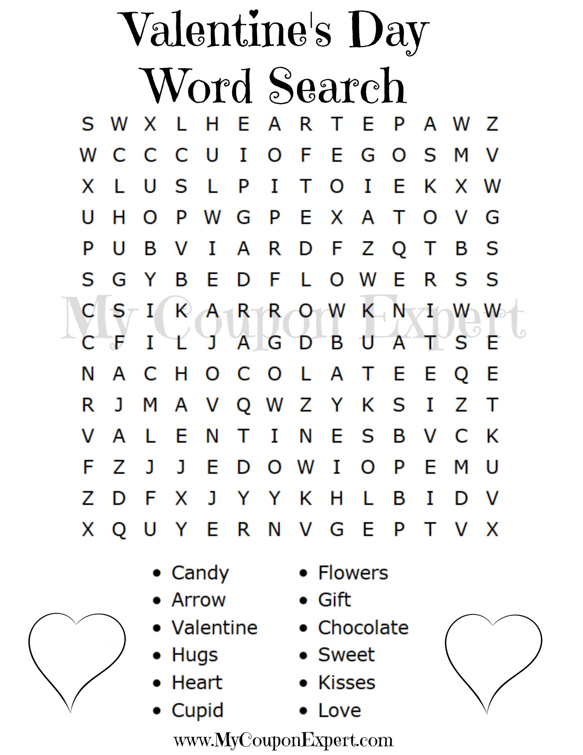 Free Printable Valentine&amp;#039;s Day Word Search ·