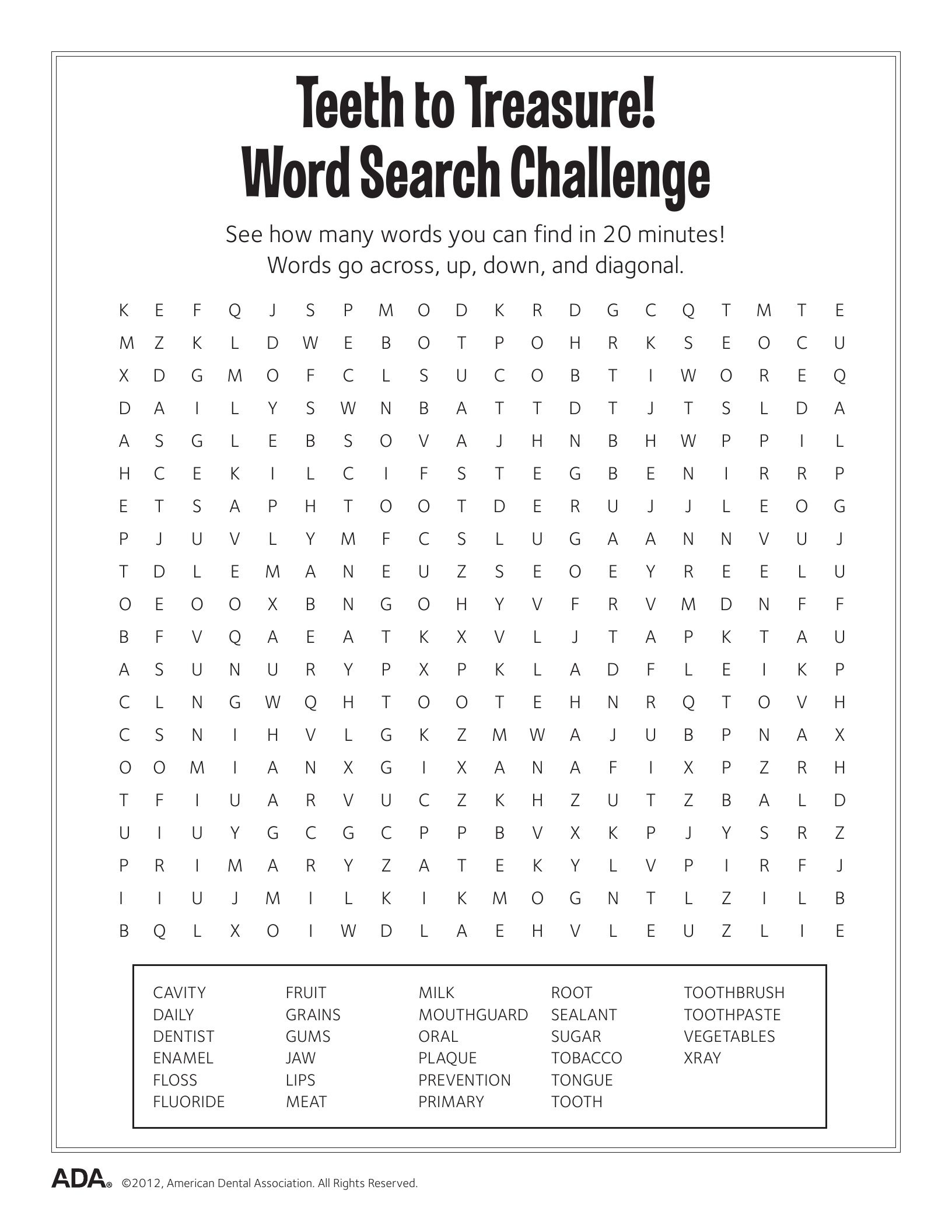 Free Printable Word Searches Or Crossword Puzzles About