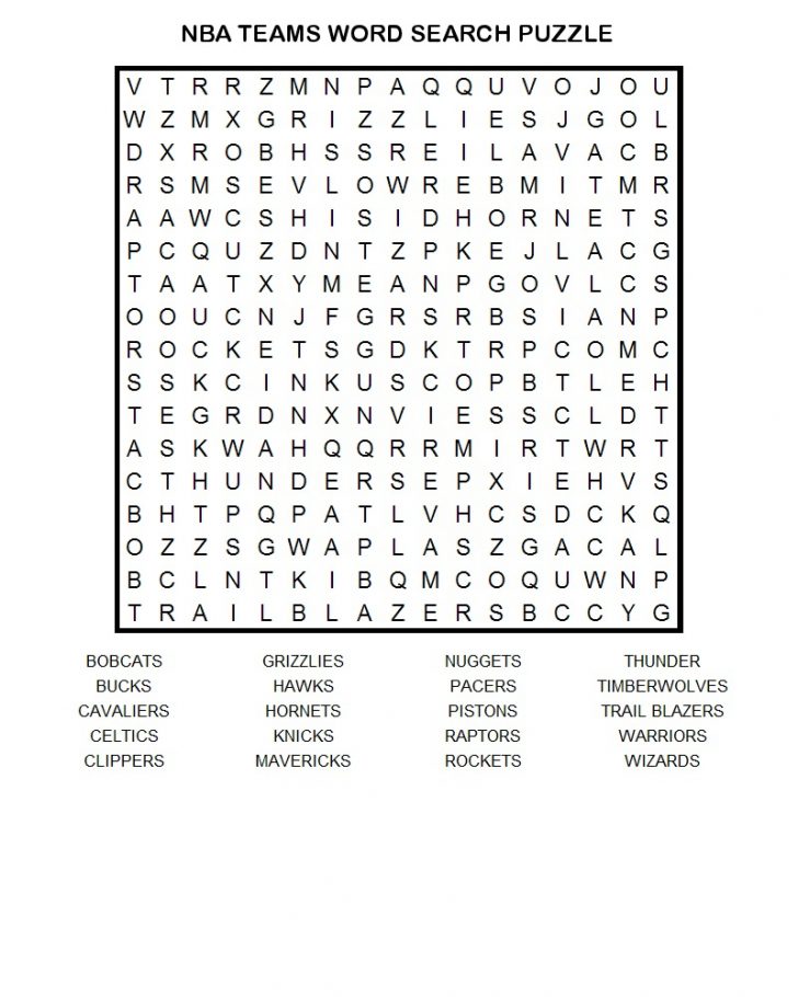 Free Printable Sports Word Search