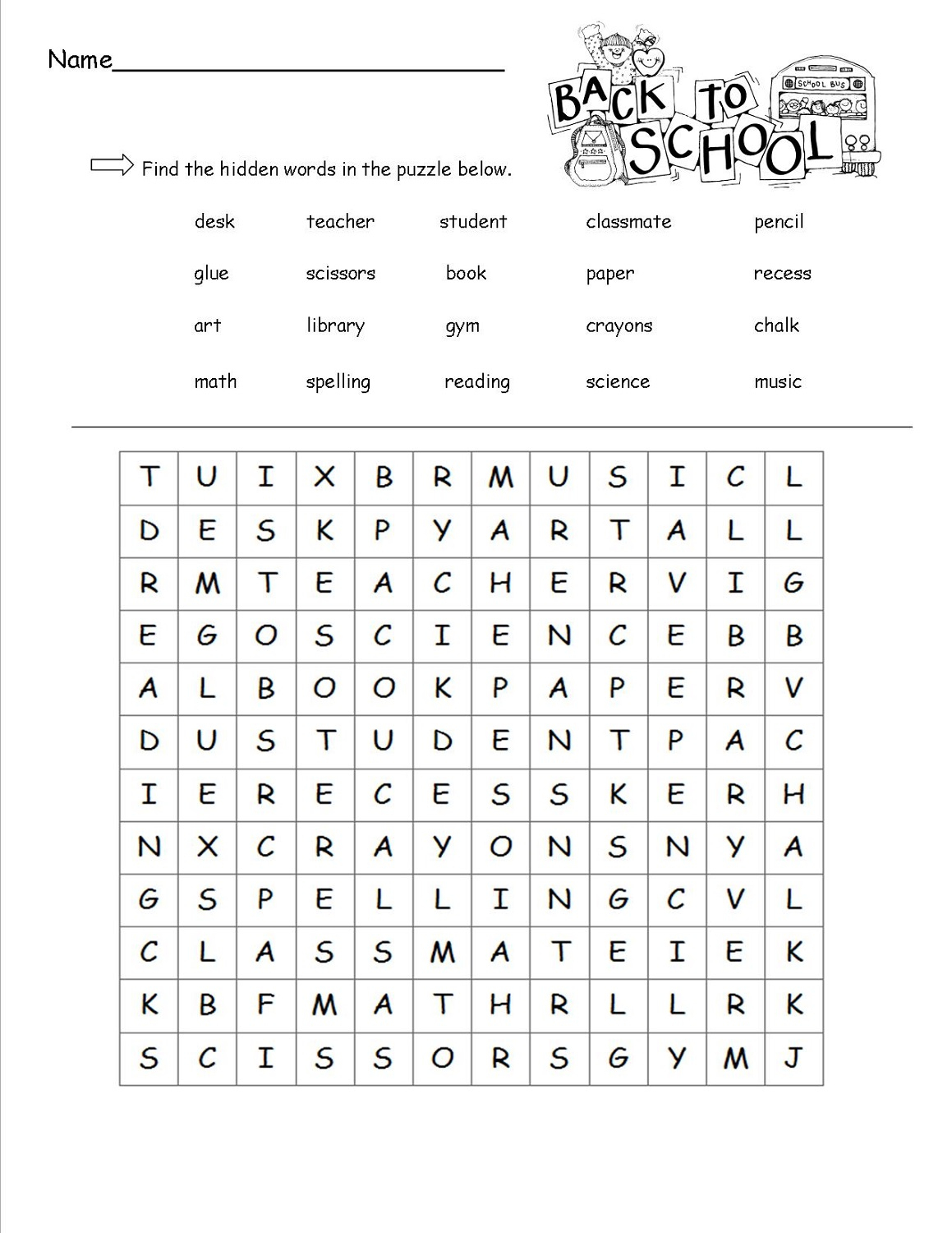 Free Word Search For Kids Pdf | Printable Shelter
