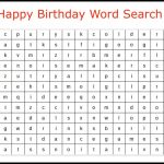 Freebie Friday: Happy Birthday Word Search Free Printable