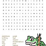 Frog Word Search Activity , Let's Get To Know More About