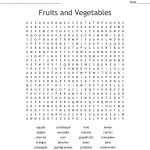 Fruits And Vegetables Word Search   Wordmint
