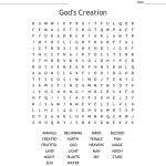 God's Creation Word Search   Wordmint