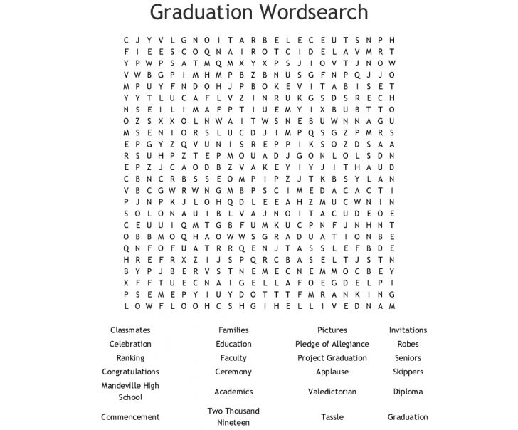 Printable Word Searches For High School Students