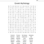 Greek Mythology Word Search   Wordmint