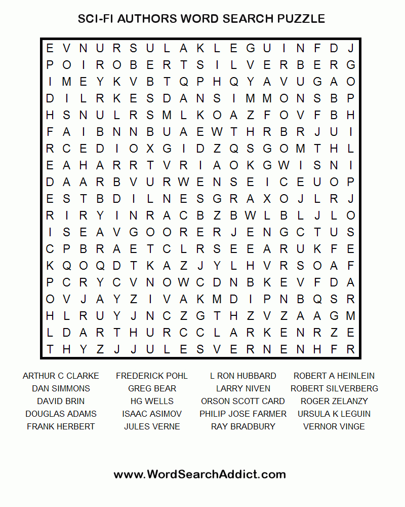 Printable Word Search With Answers | Word Search Printable