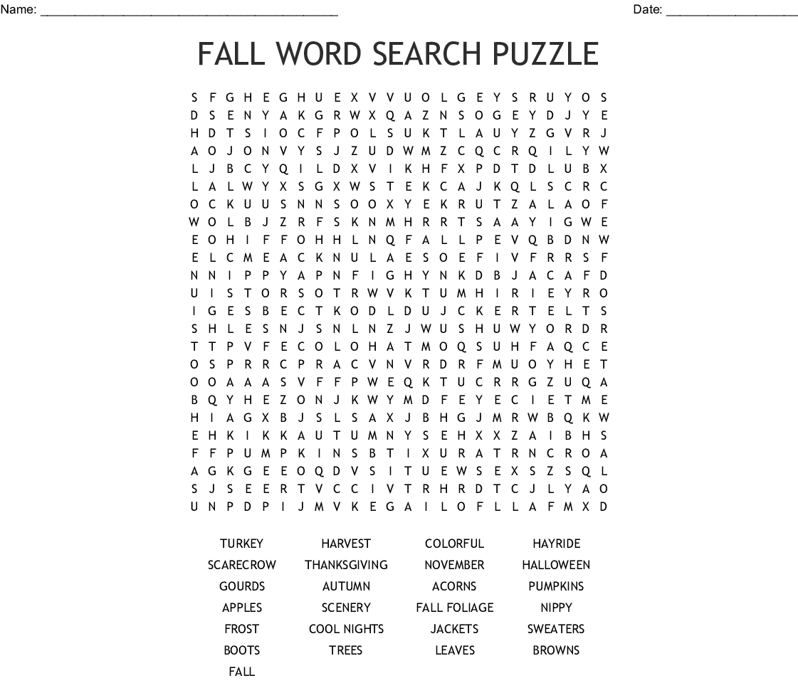 Harvest Crossword - Wordmint