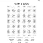 Health & Safety Word Search   Wordmint