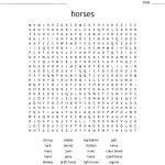 Horses Word Search   Wordmint