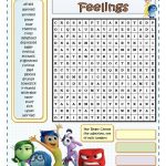 Inside Out Feelings   Wordsearch Worksheet   Free Esl