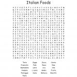 Italian Foods Word Search   Wordmint