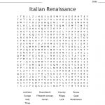 Italian Renaissance Word Search   Wordmint