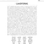 Landforms Word Search   Wordmint