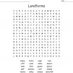 Landforms Word Search   Wordmint