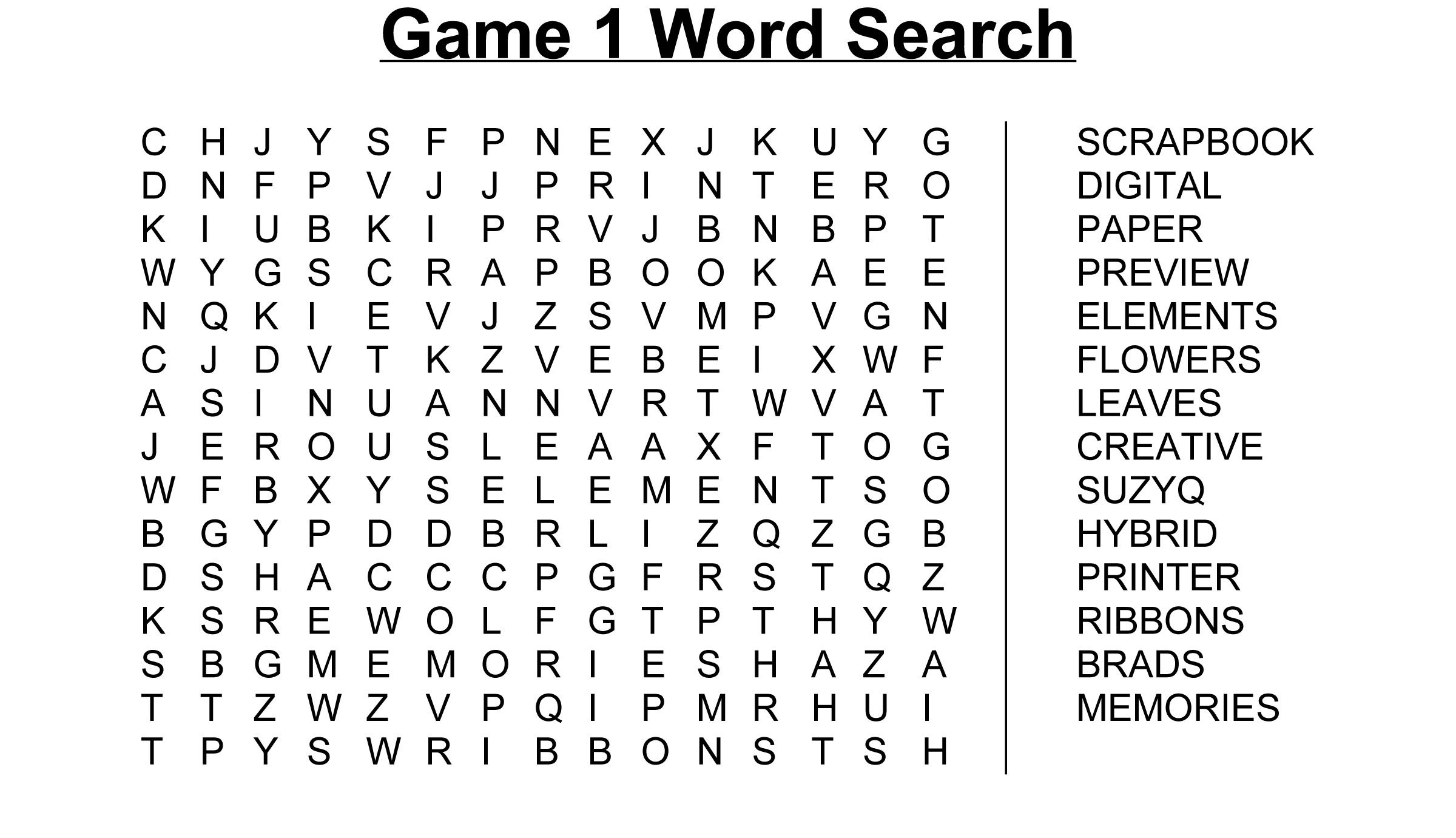 Make Free Printable Word Search |  » Word Search