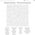 Manifest Destiny   Westward Expansion Word Search   Wordmint