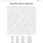 March Madness Word Serach Word Search   Wordmint