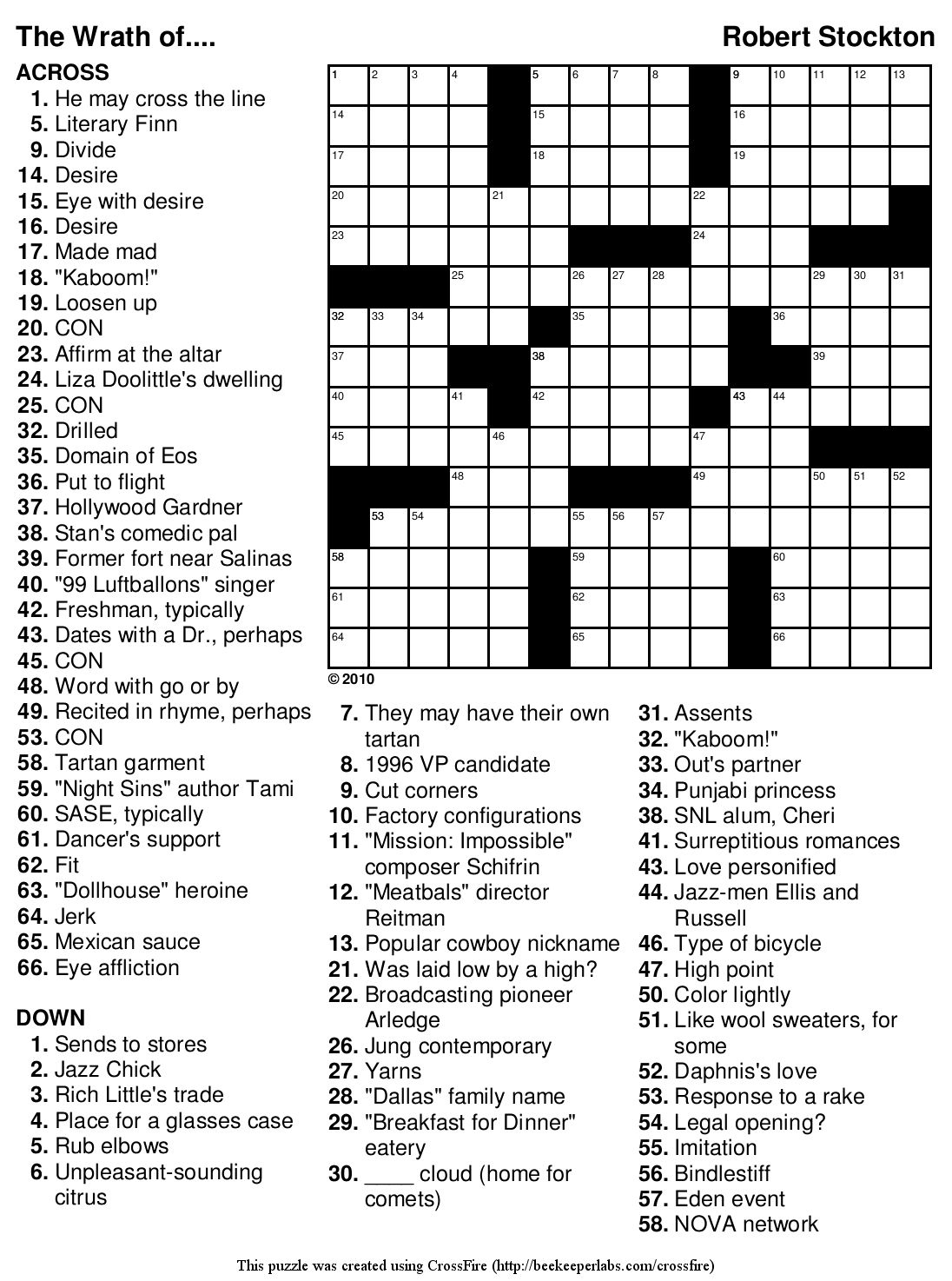 8 best images of printable crossword puzzles for adults