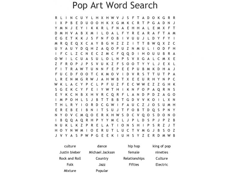Michael Jackson Word Search - Wordmint | Word Search Printable