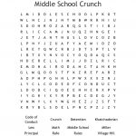 Middle School Crunch Word Search   Wordmint