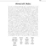 Minecraft Mobs Word Search   Wordmint
