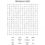 Miniature Golf Word Search   Wordmint