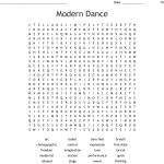 Modern Dance Word Search   Wordmint