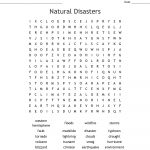 Natural Disasters Word Search   Wordmint