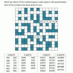 Number Fill In Puzzles | Fill In Puzzles, Maths Puzzles