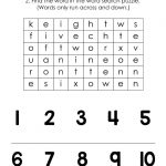 Numbers 1   10 Word Search Puzzle | Number Words Worksheets