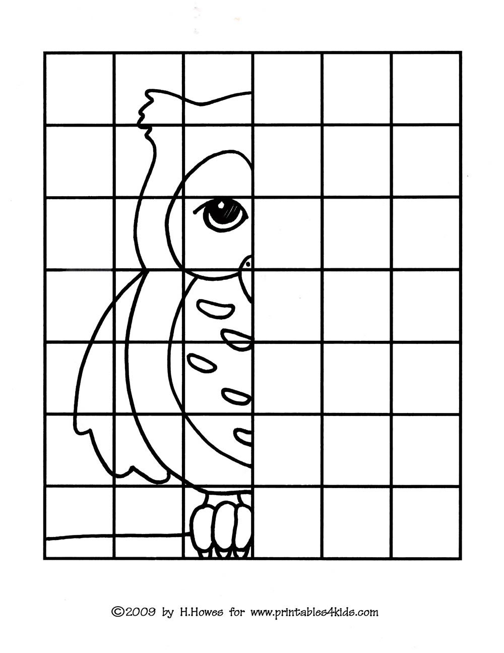 Owl Complete The Picture Drawing : Printables For Kids