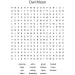 Owl Moon Word Search   Wordmint