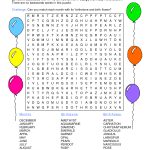Photos Of Happy Birthday Printable Word Puzzles | Happy