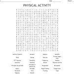Physical Activity Word Search   Wordmint