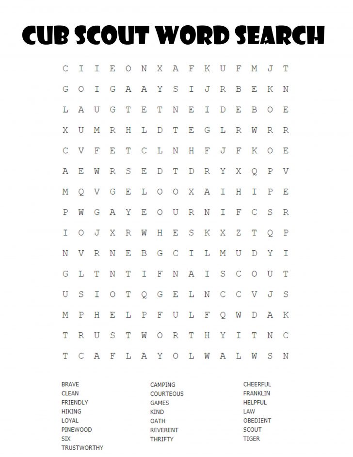 Pin On Scout Stuffs - Word Search Printable