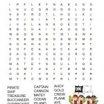 Pirate Word Search Free Printable For Kids