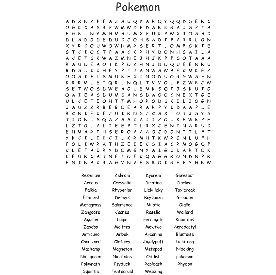 5 best images of pokemon word search puzzles printable printable word