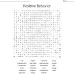 Positive Behavior Word Search   Wordmint